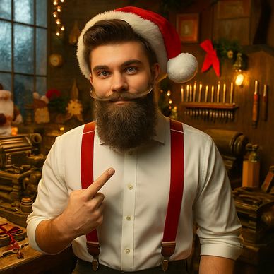 Finn makes sure There's Santa's sleigh and workshop equipment is running at top speed for Christmas.