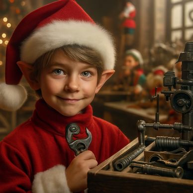 An Authentic Santa needs an authentic workshop manager to keep toy-making running smoothly.