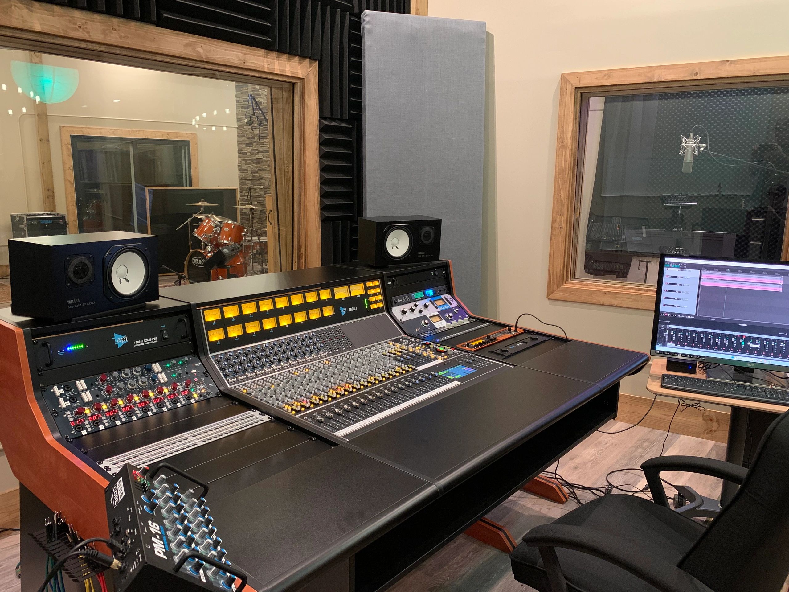 Recording studio interior for Vintage Sound Studios