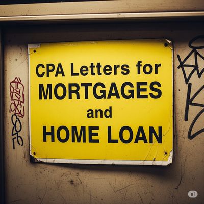 A sign in a metro area that says "CPA Letters for Mortgages and Home Loan"
