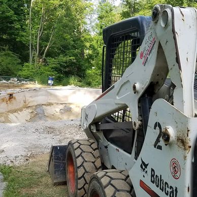 pool Bobcat site work