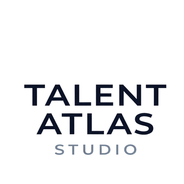 Logo of Talent Atlas Studio with a sleek, modern font.