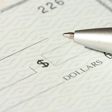 Blank check and pin