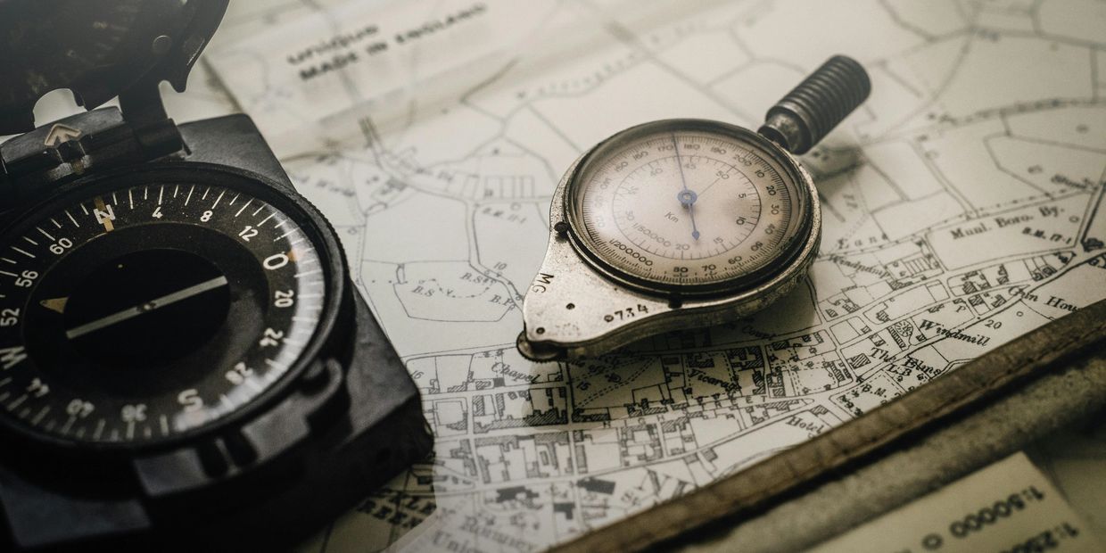 Compass and map