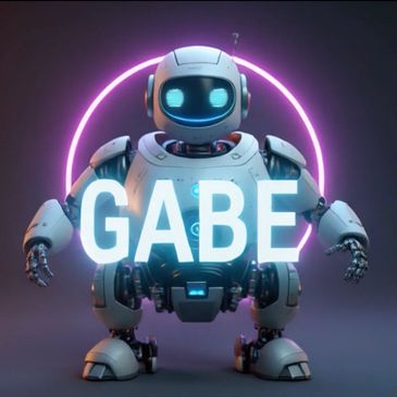 FQ3C™ Goal creation robot named gabe with neon lights