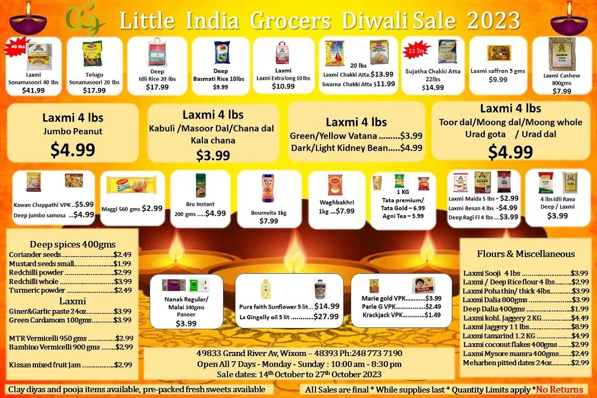 Little India Grocers Diwali sale