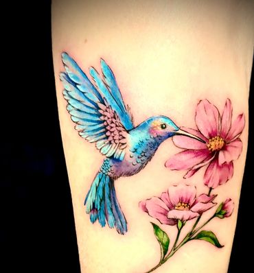 Hummingbird tattoos for women