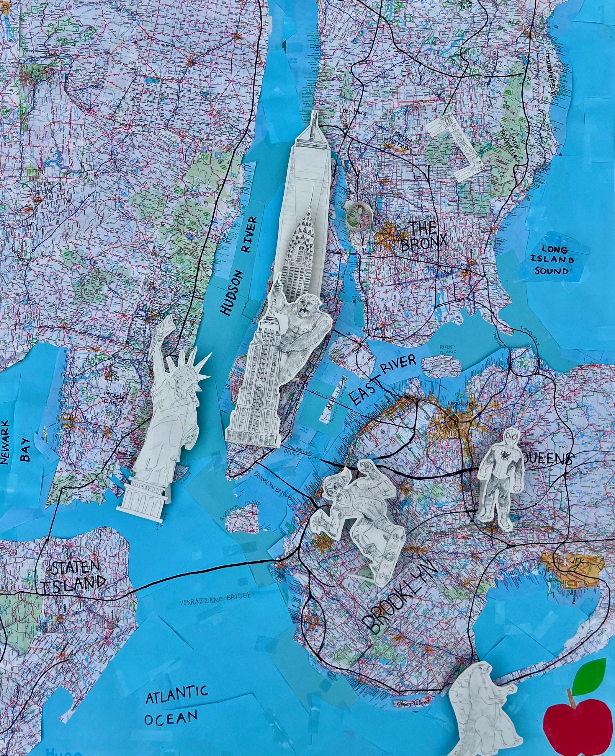 Apple Maps
2023
Collage (paper), Pencil, Marker
32"x40"