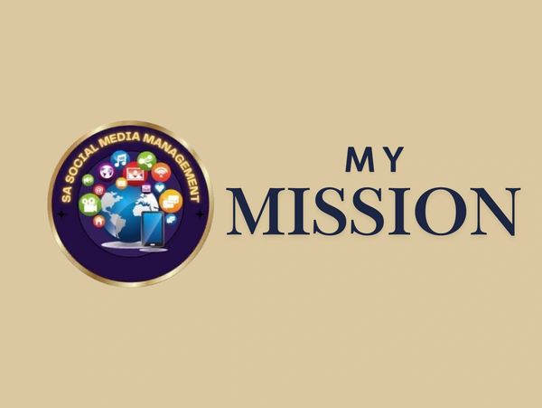SA Social Media Management Logo with statement "My Mission"