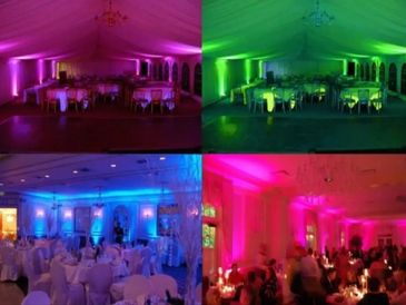 Uplighting can make a dramatic difference to a plain room.