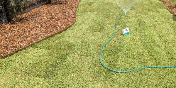 Watering lawn