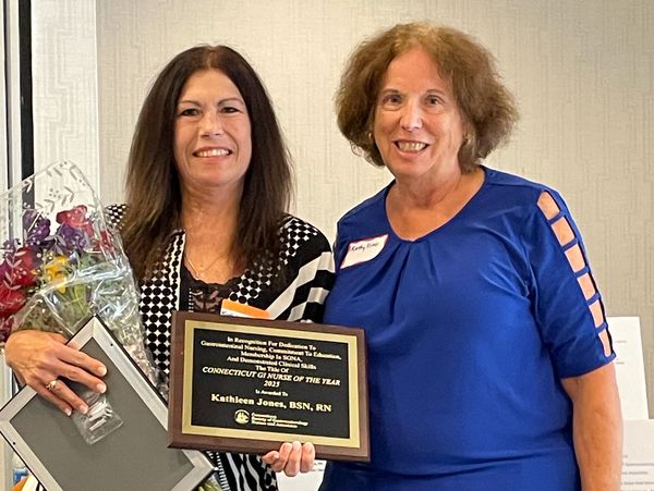 Kathleen with CTSGNA 2025 President Kathy Vinci, RNC, CGRN