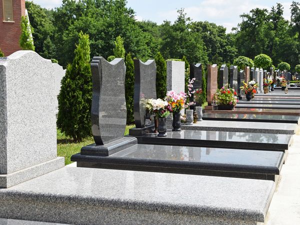 Tombstones in the public cemetery