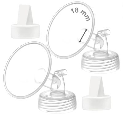Plastic breast pump valves and membranes accessories.