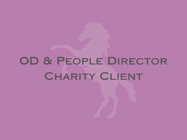 Text on purple background with a horse silhouette.