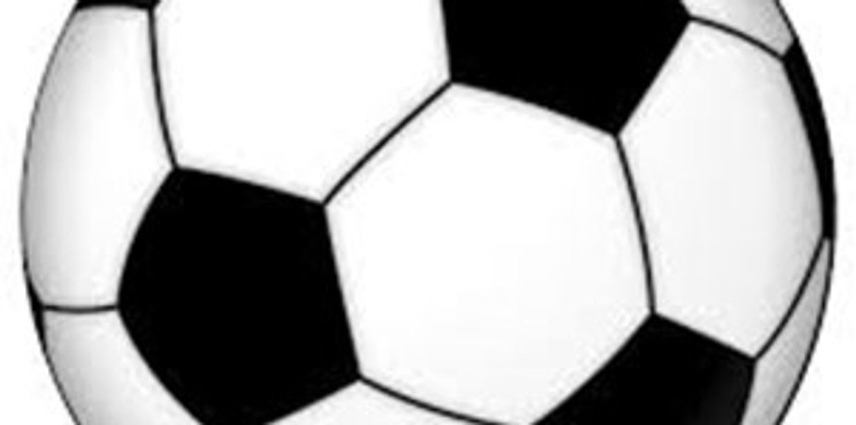 Classic black and white soccer ball with pentagon and hexagon panels.