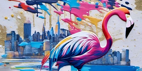 Magikheart Abstract Flamingo