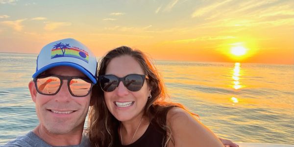 Beautiful sunset cruise, soaking in the colors and each other’s company.