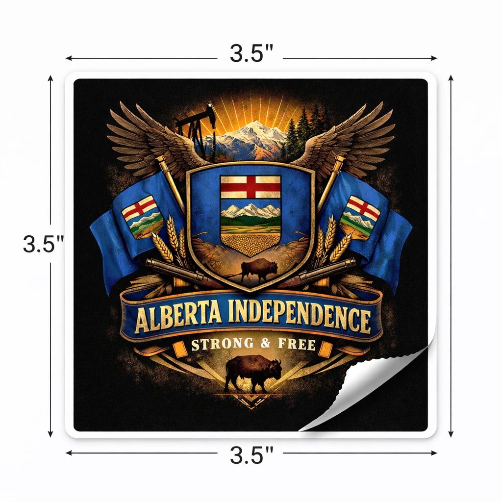 Alberta Independence Sticker – 3.5x3.5 Strong & Free Decal | Patriotic ...