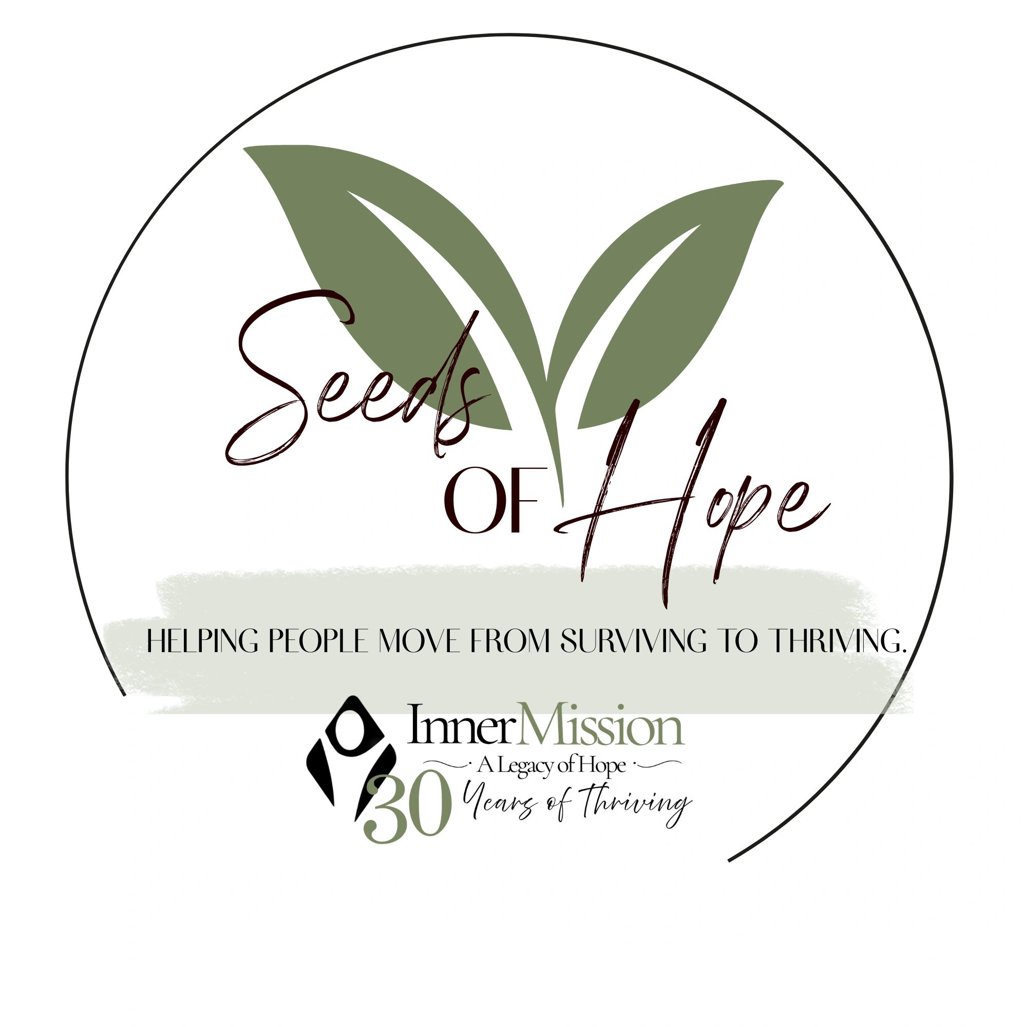 Logo with leaves and hope message.