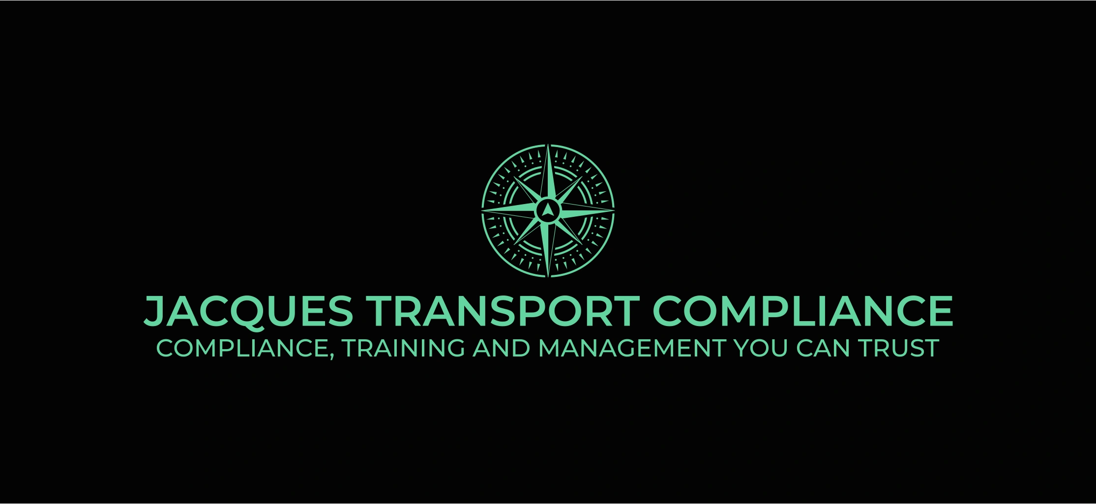 Logo of Jacques Transport Compliance with a compass symbol and tagline.