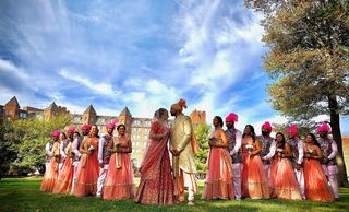 Gujarati Wedding Celebration - Bridal Party joins together to celebrate Gujarati Wedding Ceremony