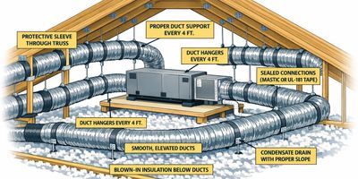 code compliant attic ductwork diagram