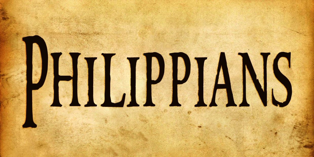 The word 'PHILIPPIANS' in bold vintage font on parchment.