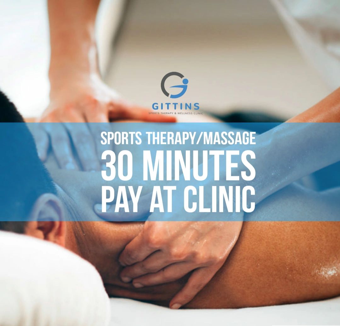 PAY AT CLINIC 30 Minute Sports Therapy