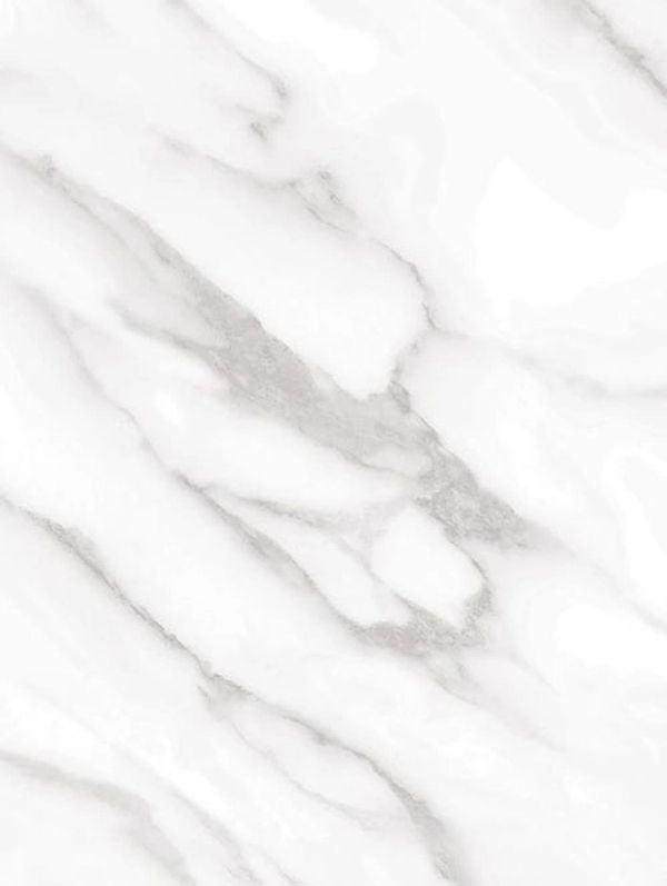 White marble surface with gray veining.
