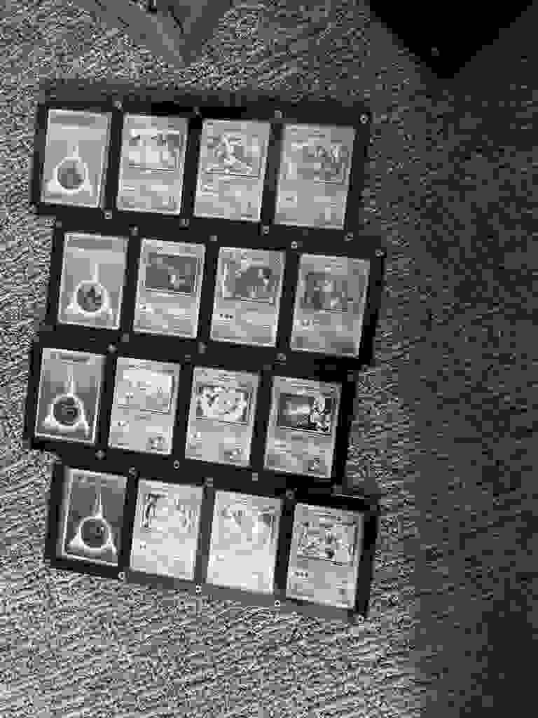 Pokémon cards in frame