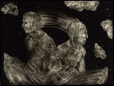 Hermanos en la Tormenta-David Manje-22"x30"-Silk Aquatint