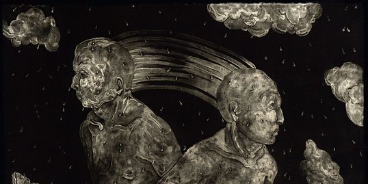 Hermanos en la Tormenta-David Manje-22"x30"-Silk Aquatint