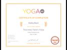 Yoga certificate of completion for a meditation course.