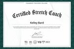 Certified Stretch Coach certificate for Kelley Bard.