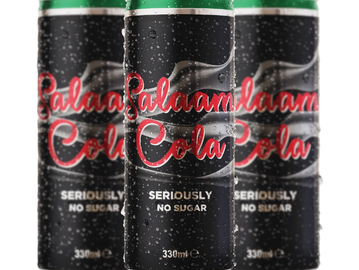 Cans of Salaam Cola Seriously No Sugar - Zero Sugar Added