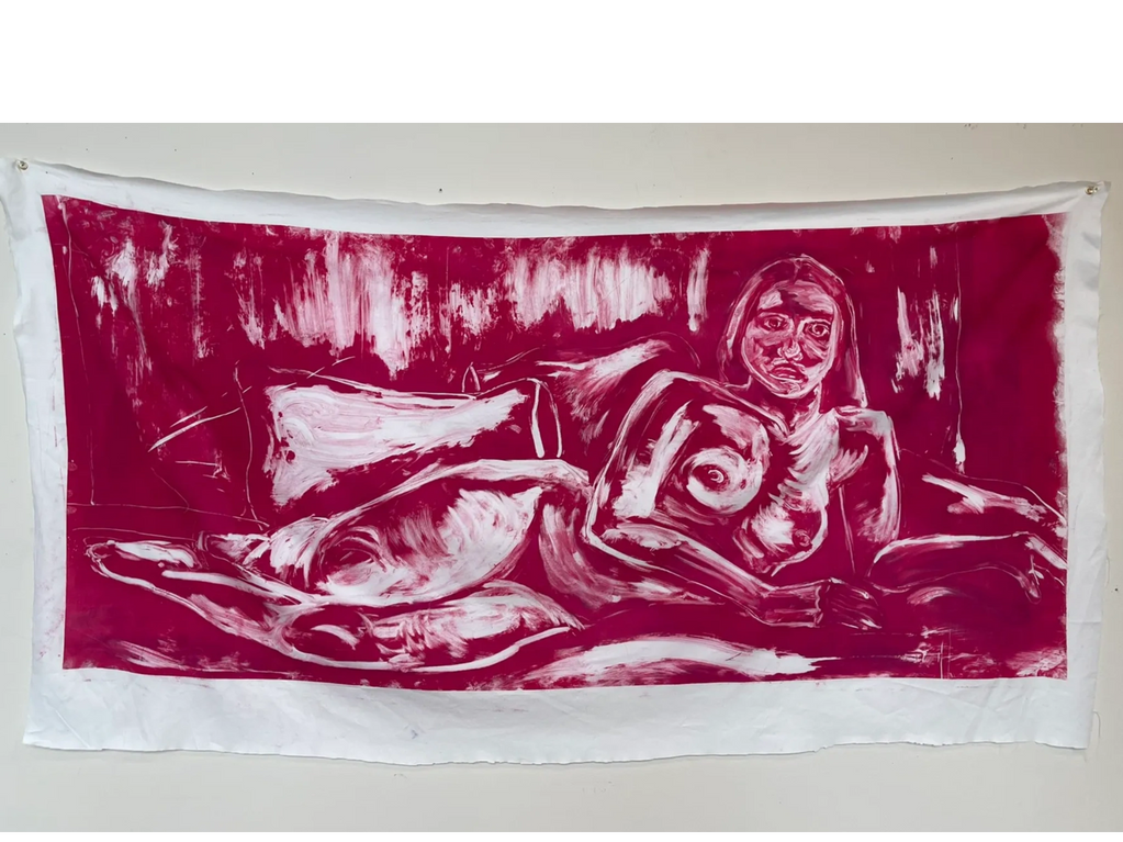 You Don’t Own Me, Lady in Pink
Monotype on fabric
30.5 x 57 inches
2022
