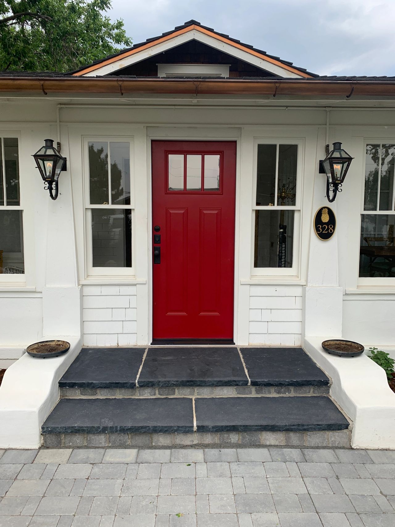 Newly installed residential door