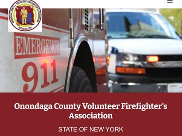graphic of home page of onondaga county volunteer firemen's association website
