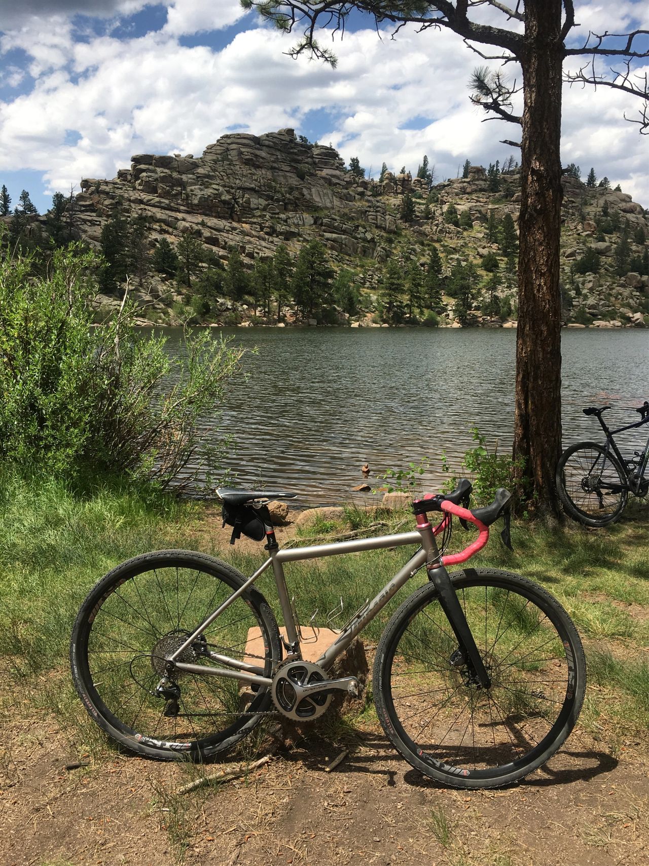 Gravel bikes are popular, but cyclocross bikes do just fine if that's all you have! 