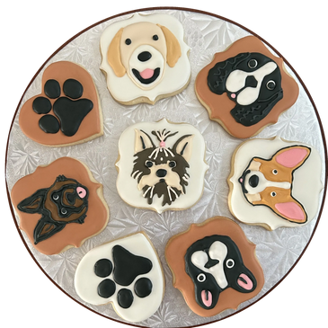 Custom made puppy cookies