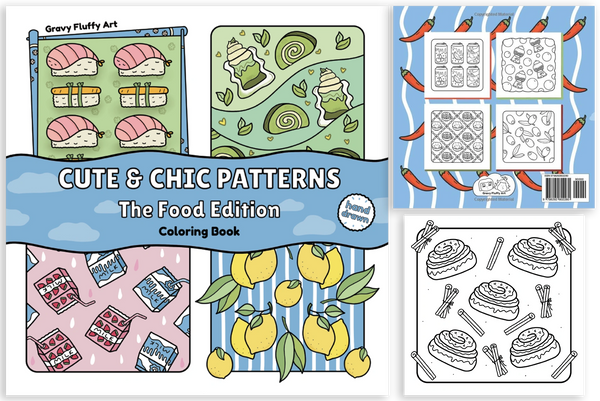 Cute & Chic Patterns Coloring book by GravyFluffyArt