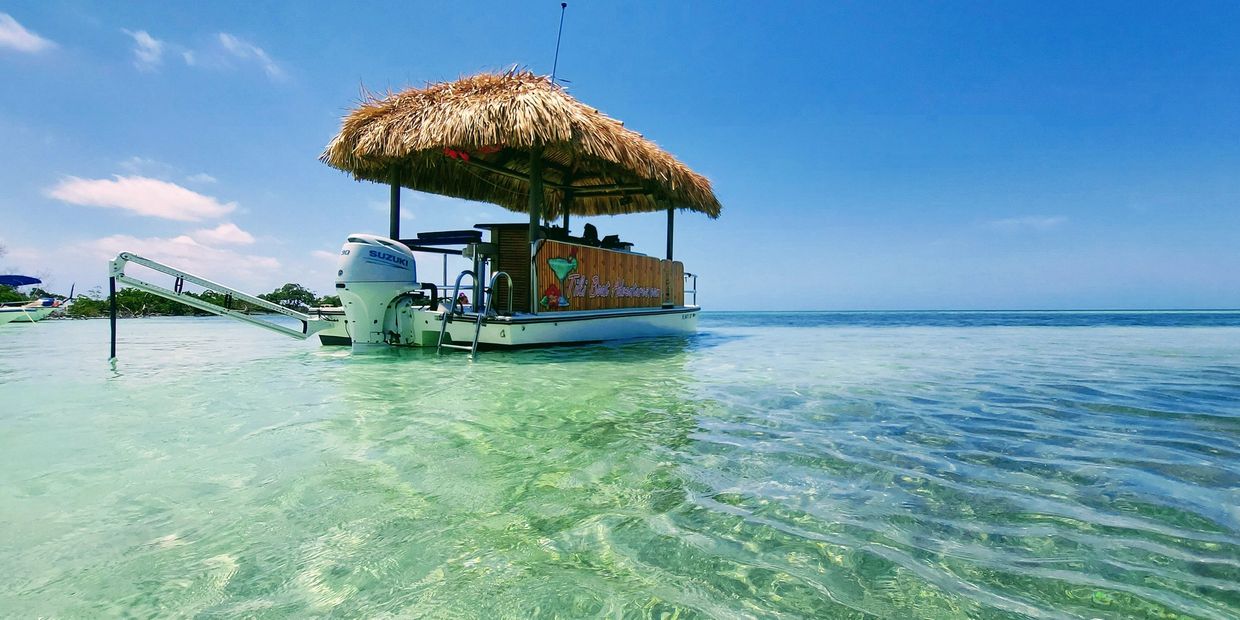 tiki boat adventures at the key west sandbar