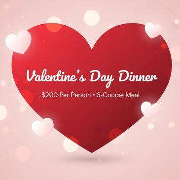 Here’s an elegant **Valentine’s Day three-course menu** layout built around your dishes, with engagi