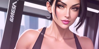 Powerful gorgeous middle-aged woman