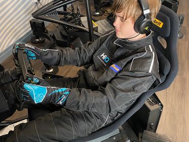 Spencer on the SIM at Buckmore Park.