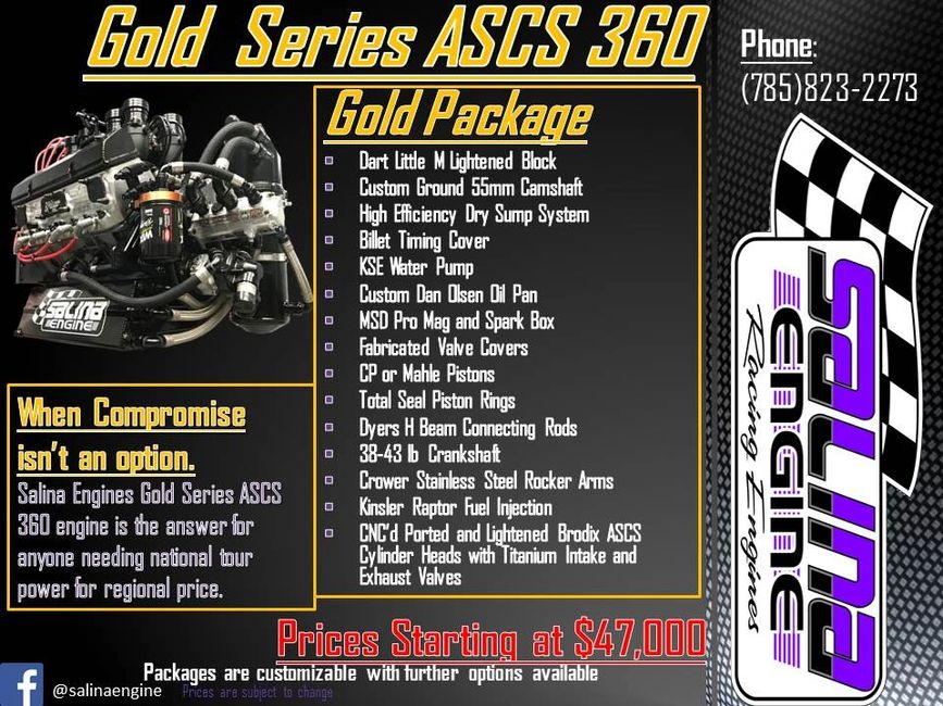 Salina engine, ASCS 360 engine, ASCS racing, lucas oil ascs, knoxville raceway, 360 sprint, sprint