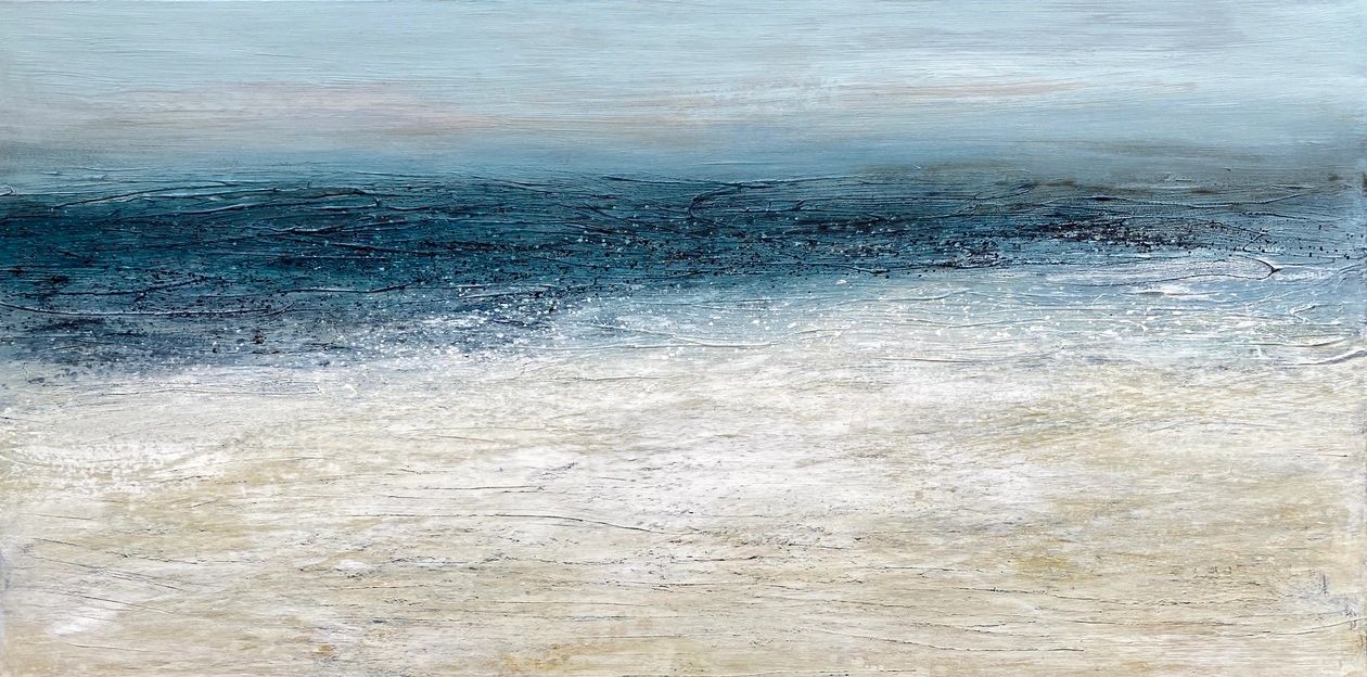 large scale painting of the sea, subtle essence of water 