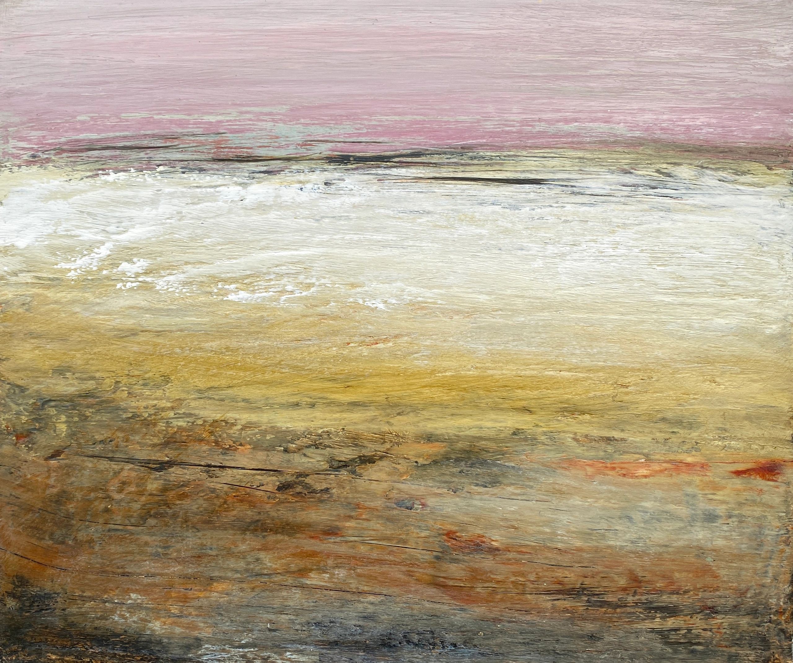 a small beautiful painting of the autumn colours of St Ives