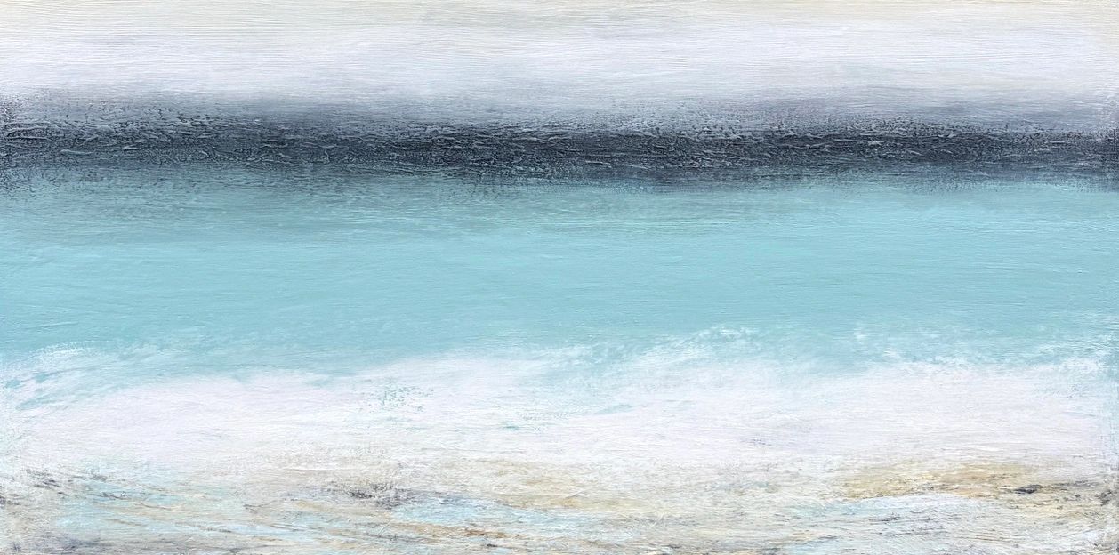 very large seascape with beautiful St Ives blue